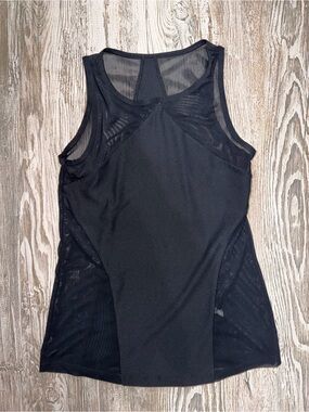 Vina Black Mesh Athletic Tank Top